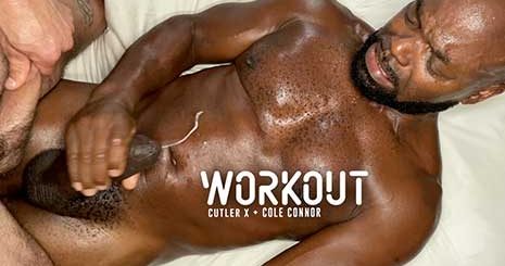 Cole Connor returns after his super hot debut in RUG BURN. This time he wants the full Cutler X experience - big monster cock to stretch out his throat and ass!