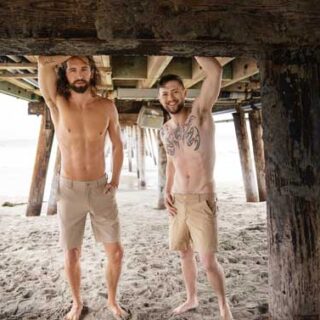 Lane is back and hitting the beach with bearded newbie Jaxon! When the long-haired stud introduces himself as they hang out under the boardwalk, Lane notices his accent.